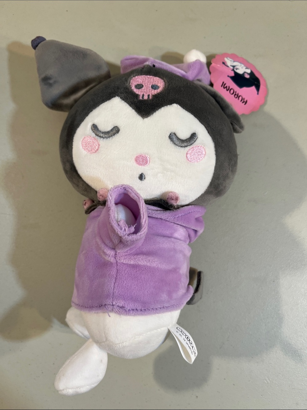 Sanrio Kuromi Purple Hoodie Plush Doll - Black White Pink